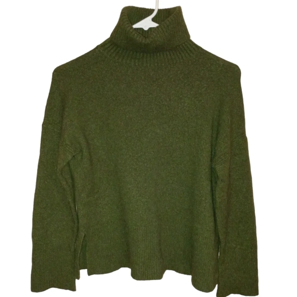 J.Crew Green Alpaca/Merino Wool Blend Turtleneck Sweater Size XS